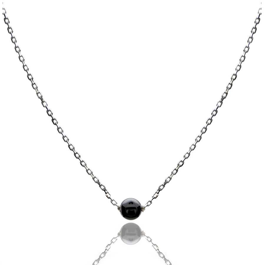 collier argent et onyx collier argent et onyx